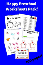 Happy Preschool Worksheet Pack 100 pages!